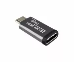 Adapter, micro plug to USB C socket aluminium, space grey